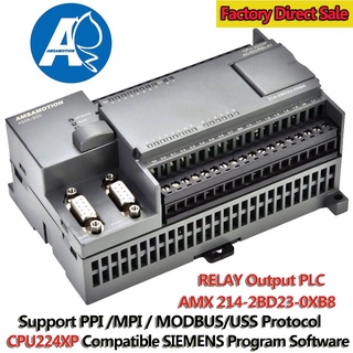 Yy ตัวควบคุมโปรแกรม CPU224XP PLC 214-2BD23-0XB8 220V PLC S7-200 รีเลย์เอาท์พุต ตั้งโปรแกรมได้