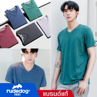 rudedog เสื้อยืดคอวีผู้ชาย เสื้อยืดคอวีผู้หญิง รุ่น V-Expert ของแท้ 100%