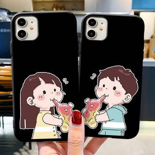 เคสโทรศัพท์มือถือคู่รัก แบบนิ่ม สีแคนดี้ สําหรับ Oppo A59 A59S A57 A54 A53 A52 A39 A37 A31 A16 A15 A15S A12 A12e A11k A9 A7 A5 A5S A3 A3S A1 A1k 2020