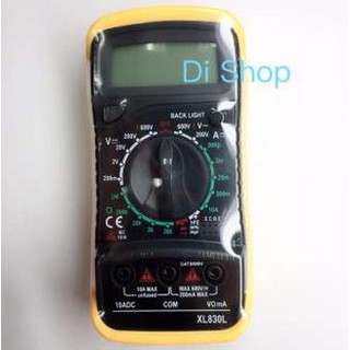 Di shop XL830L Digital Multimeter ดิจิตอล มัลติมิเตอร์ วัดแรงดัน วัดกระแส AD/DC วัดความต้านทาน วัด hFE ทรานซิสเตอร์