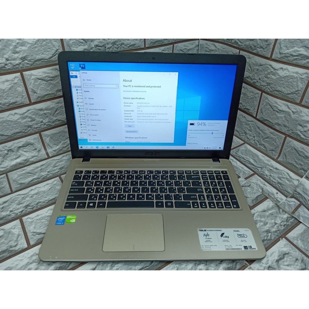โน๊ตบุค asus จอใหญ่15.6นิ้ว i3 gen5 ram8gb การ์ดจอแยก gt920m 2gb hd500gb สภาพสวย