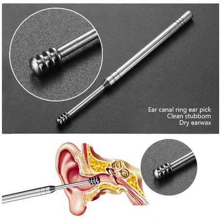 (พร้อมส่งในไทย) ชุดไม้แคะหู สแตนเลสแท้ อุปกรณ์ทำความสะอาดหู อุปกรณ์แคะหู 6 ชิ้น มาพร้อมกล่องพกพาสะดวก - รูปที่ 5