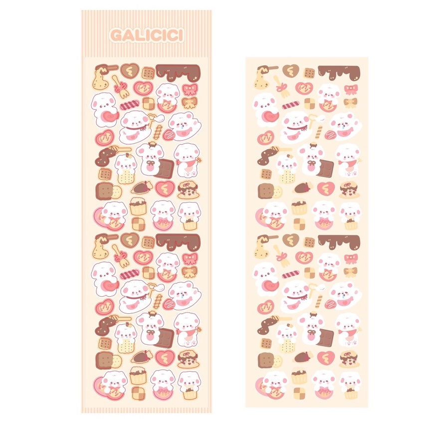 Galicici สติกเกอร์ ลายสัตว์เลี้ยงน่ารัก ของแท้ สําหรับตกแต่งการ์ดรูปภาพ DIY