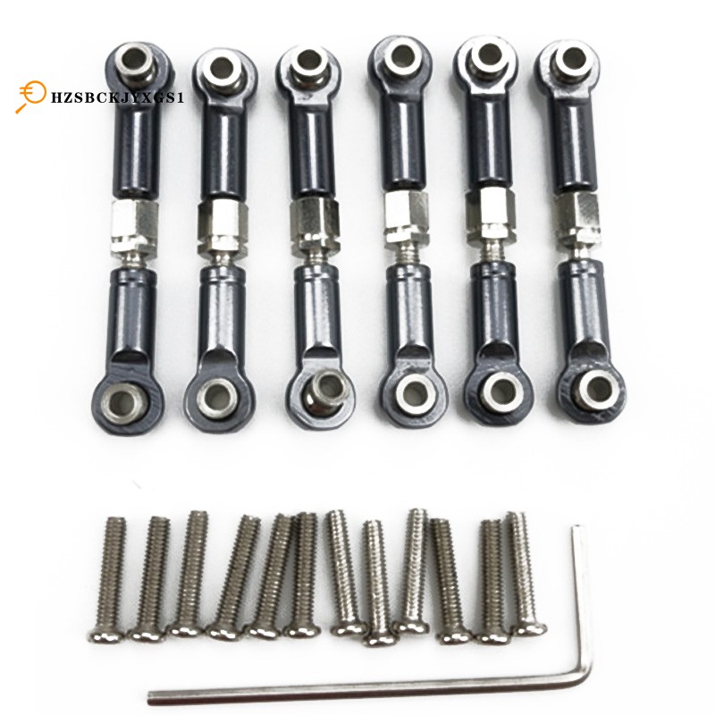 6 ชิ้นปรับโลหะเชื่อมต่อดึง Rod ด้านหน้า/ด้านหลัง Servo Link สําหรับ Wltoys A949 A9