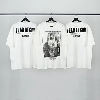 เสื้อยืดลําลอง แขนสั้น ทรงหลวม ลาย GOD rock nirvana angel FOG สไตล์สตรีท สําหรับผู้ชาย และผู้หญิง