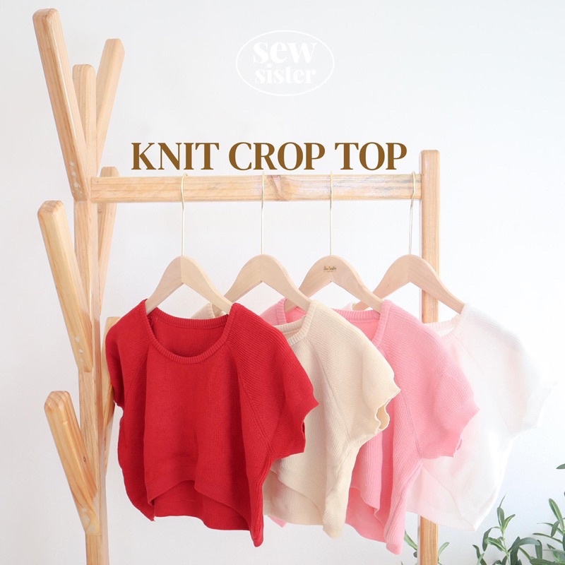 Knit crop top เสื้อครอปไหมพรมทัก มี 4 สี น่ารักมาก