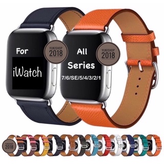 พร้อมส่งจากไทย สีเยอะมาก สายหนัง iWatch ใส่ได้ทั้ง 8 series 8/7/6/SE/5/4/3/2/1 มีทั้งขนาด 38/40/41mm &amp; 42/44/45/49mm