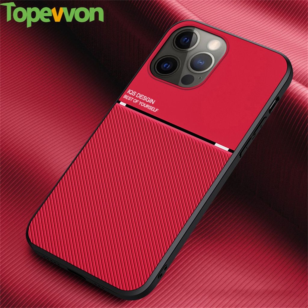 Topewon เคสโทรศัพท์มือถือแบบนิ่ม Tpu ผิวด้าน บาง กันกระแทก พร้อมที่ตั้งวาง แม่เหล็ก หรูหรา สําหรับ Iphone 13 Pro Max 12 Mini 11 Xs Max Xr