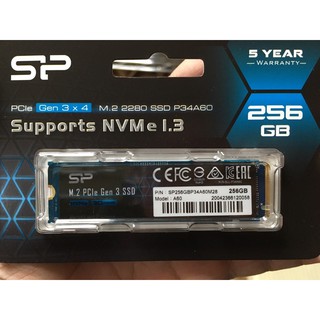 Silicon Power SSD M.2 NVme PCle Gen3x4 A60 256GB สต็อคพร้อมส่ง