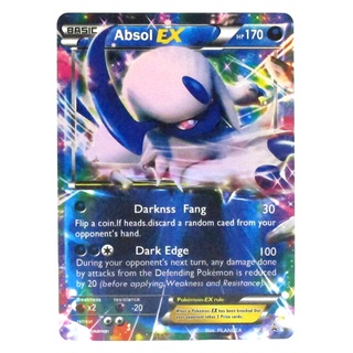 Absol EX Card อับโซล XY-P Pokemon Card Gold Flash Light (Glossy) ภาษาอังกฤษ