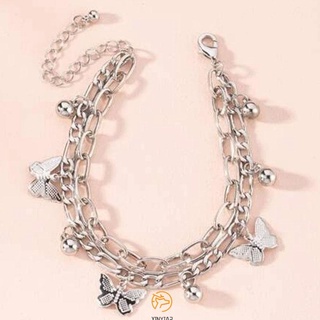 【xinyia2.th】สร้อยข้อมือรูปผีเสื้อ จี้ผีเสื้อ สร้อยข้อมือ กำไล เครื่องประดับ กำไลข้อมือผู้หญิง สไตล์เกาหลี