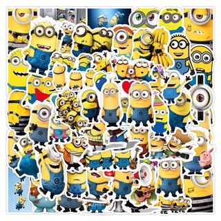 สติ๊กเกอร์ Pvc ลายการ์ตูน Minions Classic กันน้ํา 50 ชิ้น (2 แบบ)