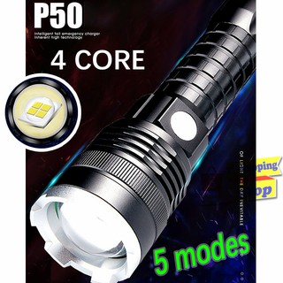 ราคาXHP50 HIGHT POWER flashlight ไฟฉายแรงสูง+ถ่าน26650  ซูมได้ 5modes *