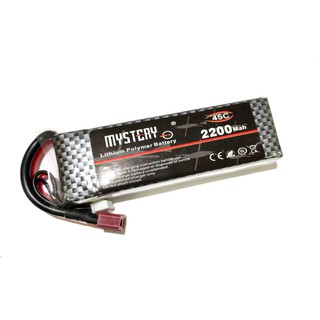 แบตMystery 2200mAh 7.4V-11.1V (2-3เซล) 30C ปลั้กดีน แบตเตอรี่ลิโพ แบต lipo ลิโพ