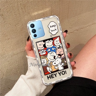 เคส 2022 New Phone Casing Vivo V23 5G Cartoon Snoopy Family Case Transparent Softcase Protective Shell Back Cover VIVOV23 5G เคสโทรศัพท์