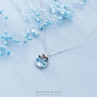 MeeningBrand❀สร้อยคอเงิน MERMAID BLUE SEA [02-0036]