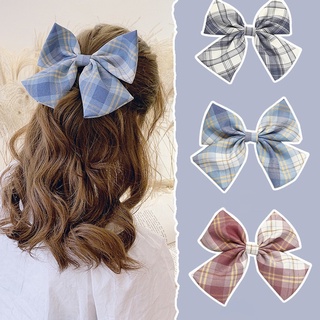 Handmade Ribbon Bow Hair Clip Retro Fabric Spring Hairpin