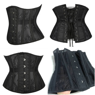 Corset รัดเอว เสื้อรัดทรง แบบผูกเชือก เอวคอด เอวSหลังตรงเปะ