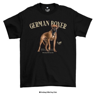 เสื้อยืดลาย GERMAN BOXER ( เยอรมันบ็อกเซอร์ ) Classic Cotton Unisex by 【Nothing Hills】 ใหม่