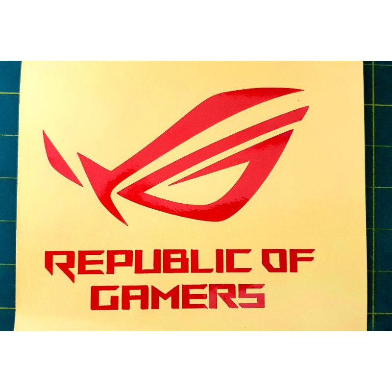 REPUBLIC OF GAMERS STICKER, ROG STICKER LAPTOP,STICKER CPU,STICKER MOTHERBOARD,STICKER TAHAN LASAK