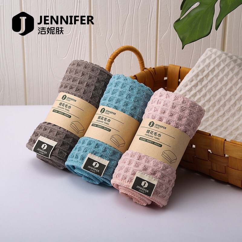 ผ้าเช็ดมือผ้าเช็ดเครื่องชงกาแฟลายวาฟเฟิลขนาด30x30ผ้าหนานุ่ม