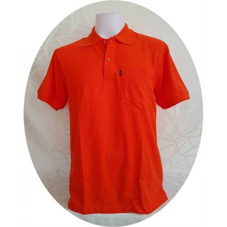 เสื้อโปโล ( polo shirt )แบรนด์ Geeko ตรากวาง สีพื้นชาย สีส้ม(ออเร้นท์) gkc - 35M