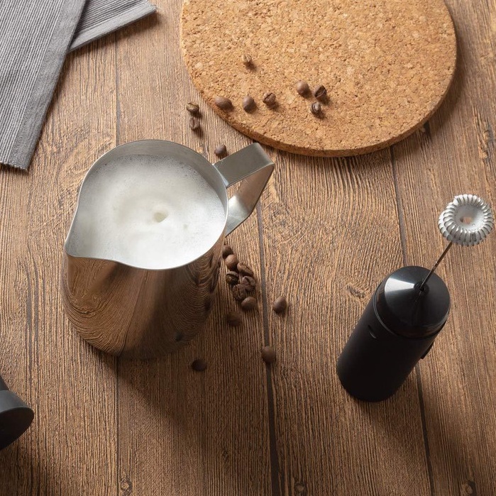 Milk Frother เครื่องตีฟองนมไร้สาย เครื่องตีฟองนมไฟฟ้า ลวดสเตนแลส2ชั้น S.H.PLUS - รูปที่ 6