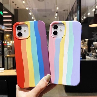 เคสสายรุ้ง Case ｒｅａｌｍｅ C11C12 C15 C17 C21 C25 เคสนิ่มซิลิคอน งานกำมะหยี่สายรุ้ง เคสโทรศัพท์