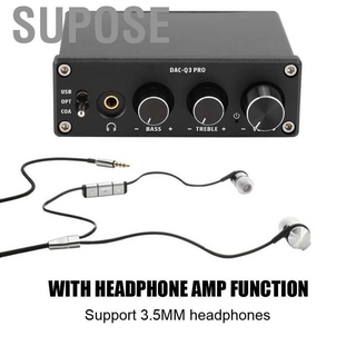 Supose Ac - Q3 Pro Dac เครื่องถอดรหัสเสียงพร้อมหูฟัง 3 . 5 มม Pc Usb Coax