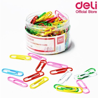 Deli Color Paper Clip ลวดสีเสียบกระดาษ 160 ตัว ขนาด 29 mm 0038