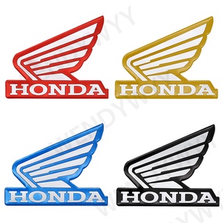 สติกเกอร์โลโก้โลหะ ด้านซ้าย และขวา ลายนูน สําหรับรถจักรยานยนต์ Honda 1 คู่