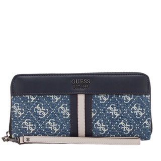 ของแท้ รุ่นขายดี Guess สี Denim  กระเป๋าสตางค์ซิปรอบ :Kasinta  สวยมาก