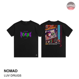 JSFl //เสื้อยืด Oversize ลายสตรีท LUV DRUGS NOMAD  เสื้อผู้ชาย/ผู้หญิง!