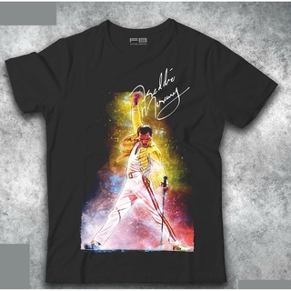 เสื้อยืดผ้าฝ้าย Uomo เสื้อยืดลําลอง แขนสั้น พิมพ์ลาย Freddie Mercury Queen Film Bohemian Rhapsody Moda เข้ากับทุกการแต่ง