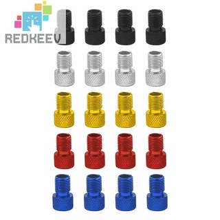 Redkeev 4x Presta to US อะแดปเตอร์แปลงวาล์วยางจักรยาน อลูมิเนียมอัลลอยด์