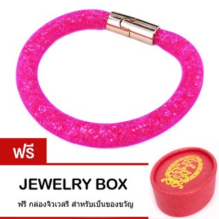 Tips Gallery กำไล ข้อมือ Austria Crystal Rose Gold รุ่น Wishing Stars Design TBS091 ฟรี Jewelry Box with Golden Ribbon