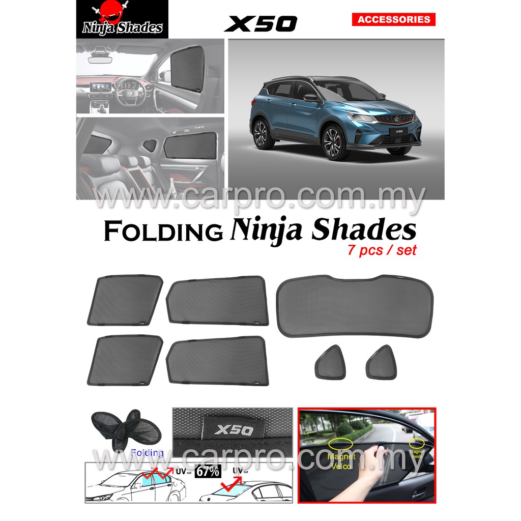 X50 Magnetic Ninja Shades Sunshade (7 ชิ้น)