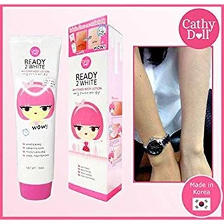 Cathy doll ready 2 white body lotion โลชั่น เคที่ดอล บีบี ไวท์เทนนิ่ง บอดี้ โลชั่น ครีม พริตตี้ 150มล