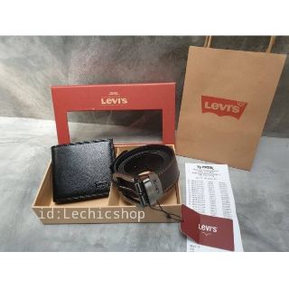 Levis wallet+belt SET ส่งฟรี!ems ของแท้💯