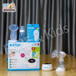 Bebeandkids เครื่องปั๊มนมไฟฟ้าเดี่ยว (M-2) ยี่ห้อเนเจอร์  ฟรีกรวยซิลิโคน/ขวดนม4ออนซ์/ถุงเก็บน้ำนม/วาล์วซิลิโคน