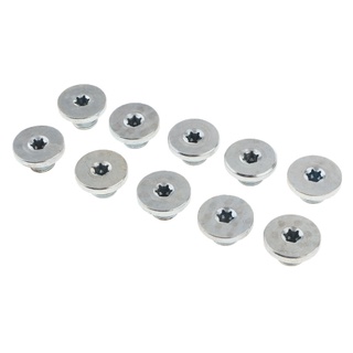 10PCS M14*1.5 Engine Oil Drain Plug Silver Fits For General Motors 90502556