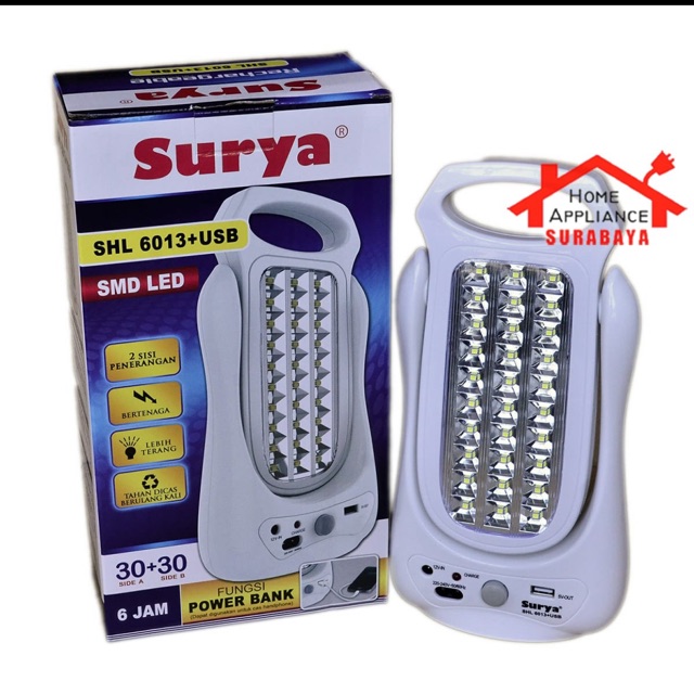 ไฟฉุกเฉินพลังงานแสงอาทิตย์ USB Charger ฉุกเฉิน 60 SMD LED SHL 6013 SHL6013 SHL-6013