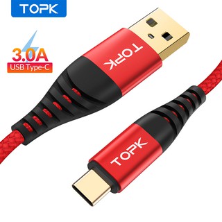 ✔TOPK AN42 1m Nylon Braided Gold-plated Plug Type-c Cable For Xiaomi 8 Samsung s8