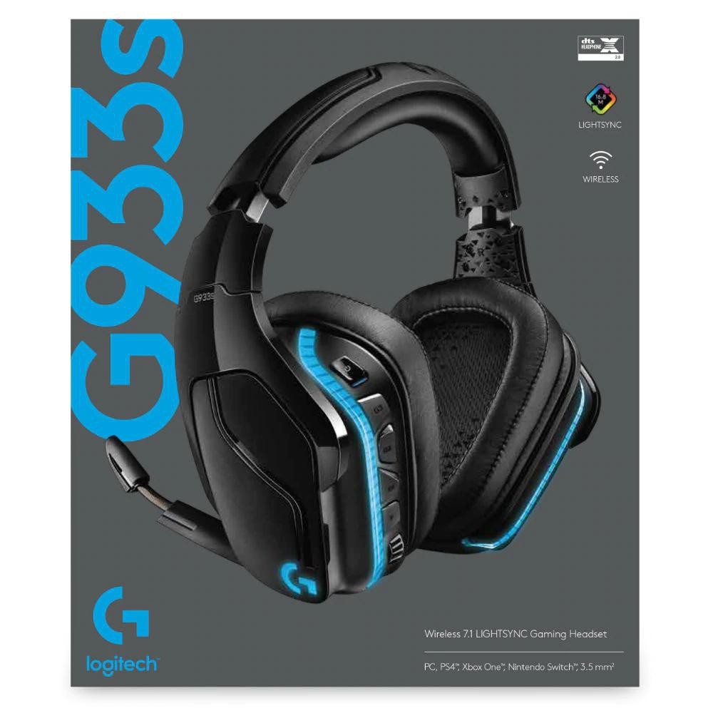 Logitech G933 Gaming Headset Artemis Spectrum 2 4 Ghz Wireless 7 1 Surround Sound Pro For Pc Black Xbox One And Ps4 Computer Headsets Audio Video Accessories