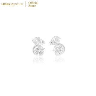 Louis Montini (Jewelry) Sterling Silver 925 Earrings ต่างหูเงินแท้ 92.5% ต่างหูผู้หญิง รูป Note LJER32