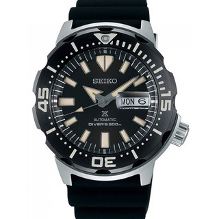 นาฬิกาข้อมือ SEIKO Monster Gen3 มอนสเตอร์ เจนใหม่ล่าสุด หน้าดำสายยาง รุ่น SPRD27K