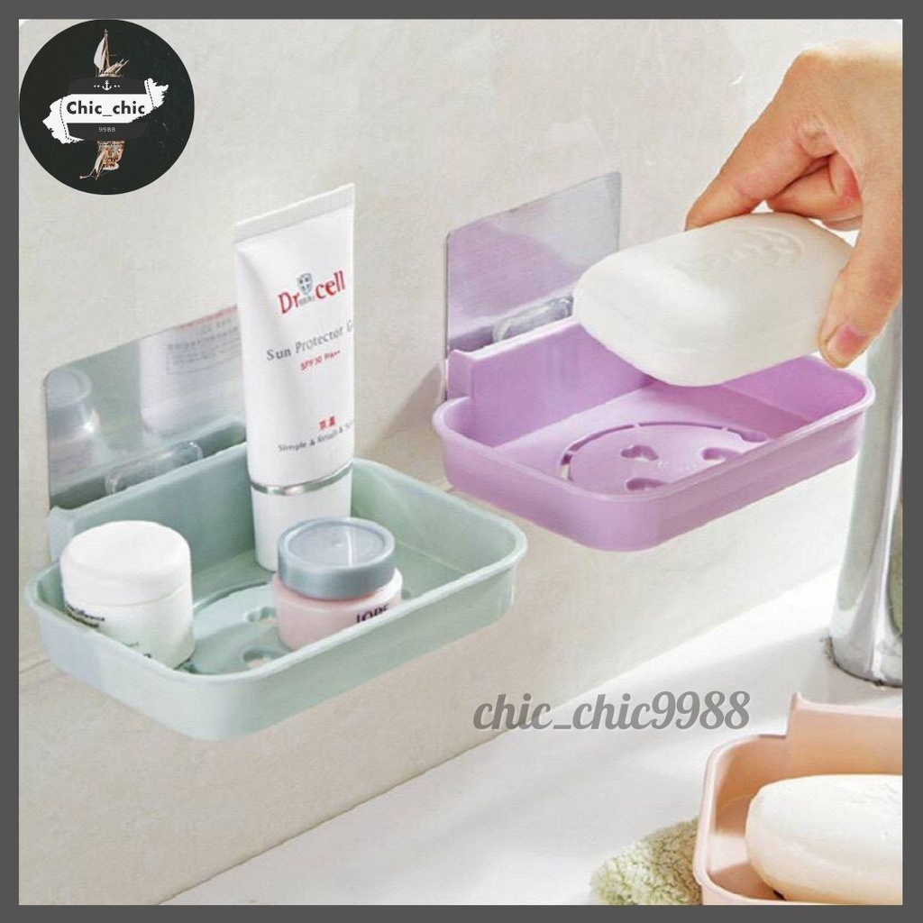 ที่วางสบู่ ที่ใส่สบู่ติดผนังยึดผนัง ไม่ต้องเจาะ #C-0025