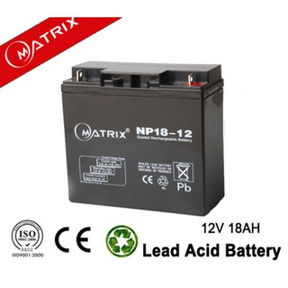 MATRIX แบตเตอรี่ แบตสำรองไฟ Battery UPS 12V 18AH BT018