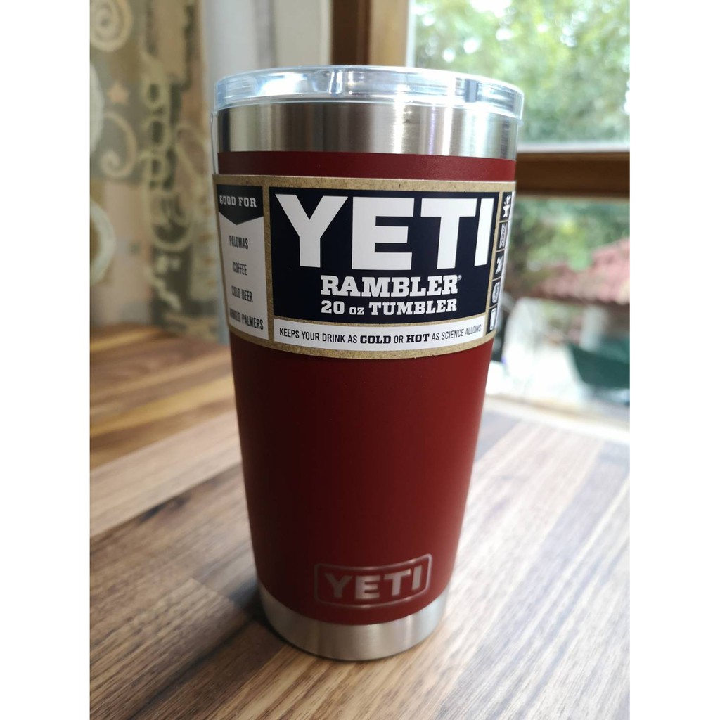 YETI แท้ รุ่น RAMBLER 20oz TUMBLER สี Brick Red (พร้อมส่ง) Shopee