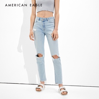 American Eagle Stretch Ripped Crossover Highest Waist Mom Jean กางเกง ยีนส์ ผู้หญิง มัม เอวสูง (WMO 043-3622-391)